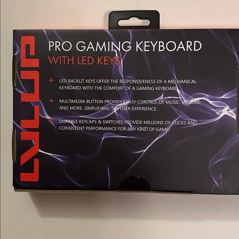 LVLUP Vivitar Pro Gaming Keyboard with LED Keys NIB